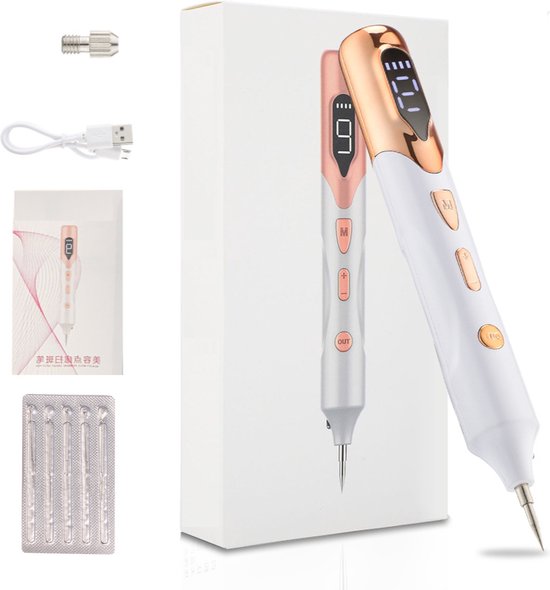 Foto: Laser plasma pen steelwratjes verwijderen wrattenbehandeling wrattenverwijderaar pigmentvlekken mee eters blackhead remover goud