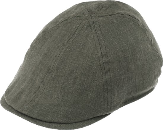 Flatcap Lin Oliv - Taille: 60-XL