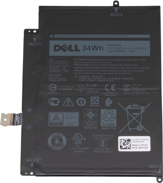 Dell WYCVV Batterij - 34Wh