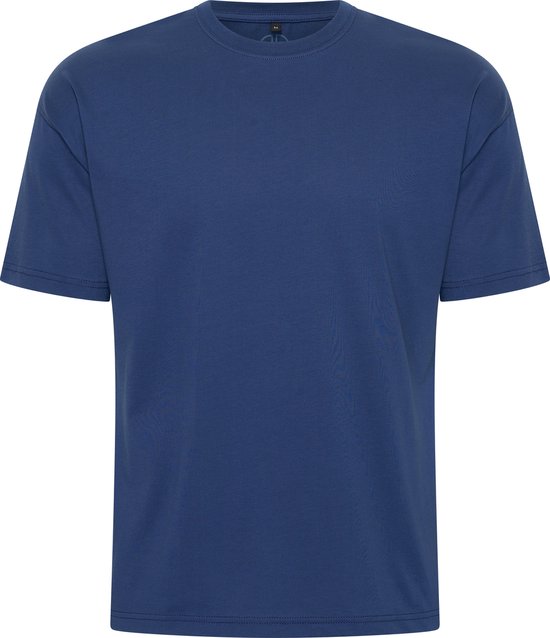 Mario Russo Oversized T-shirt - T-shirts Heren - Katoen - 3XL - Navy