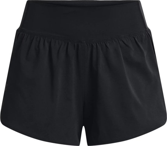 Under Armour Flex Woven 2-in-1 Sportshort Dames Zwart Maat M