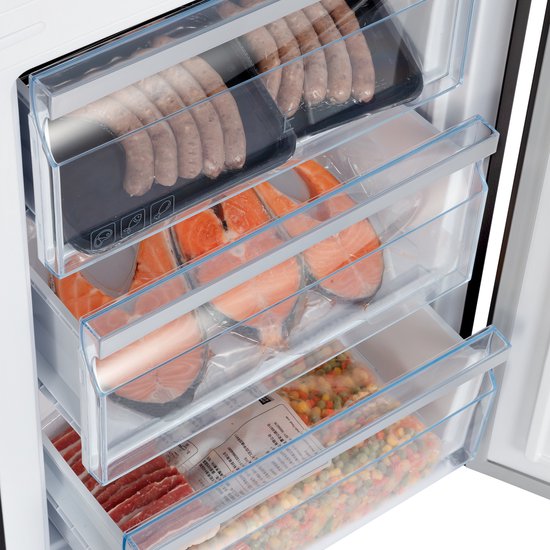 CHiQ FBM351NEI42 - Koel-vriescombinatie - 356 Liter - No Frost - Stil 35dB - Inverter Compressor - Digitaal LED Display - 12 Jaar Garantie op Compressor - D Energielabel