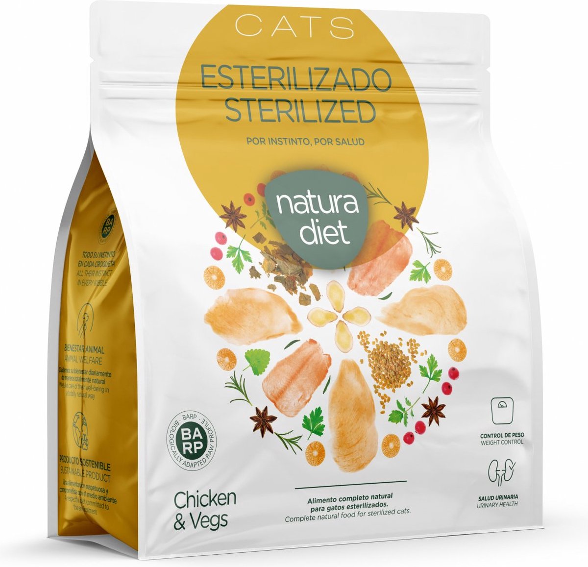 Natura Diet Dry Food for Sterilized Cats Chicken | 400
