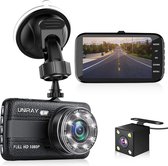 Bol.com UniRay Xcam - Dual Dashcam voor Auto - Dashcams Voor en Achter - Full HD - Parkeermodus met G-sensor en Nachtvisie - 170... aanbieding