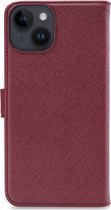 My Style Telefoonhoesje geschikt voor Apple iPhone 14 Hoesje | My Style Flex Wallet Bookcase Portemonnee | Pasjeshouder voor 3 Pasjes | Telefoonhoesje voor Pinpas / OV Kaart / Rijbewijs - Bordeaux | Bordeaux rood