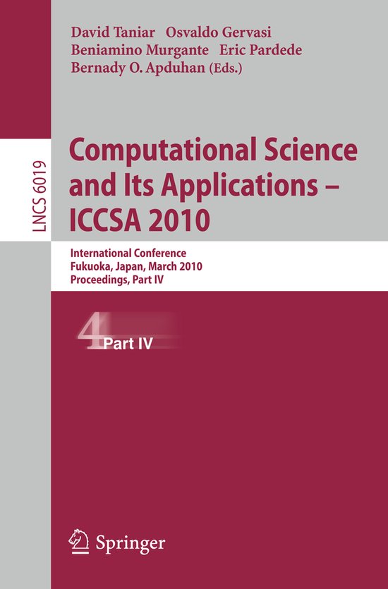 Computational Science and Its Applications ICCSA 2010 - cover