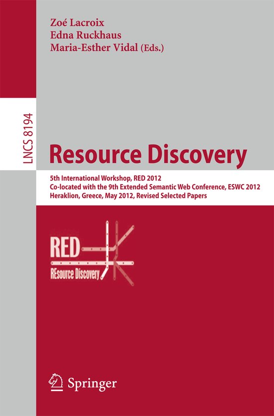 Lecture Notes in Computer Science8194- Resource Discovery - cover