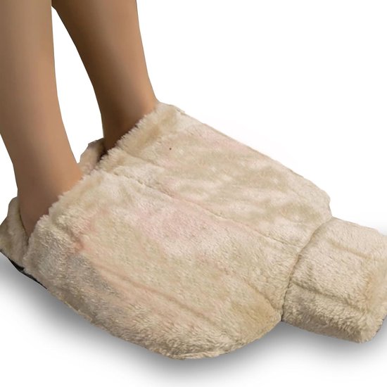 Voetenwarmer Warmwaterkruik, Niet Elektrisch, Zachte Voetenwarmer Volwassenen Voetenwarmer Fles Dames Heren Kinderen Voor Thuis En Op Kantoor Beige