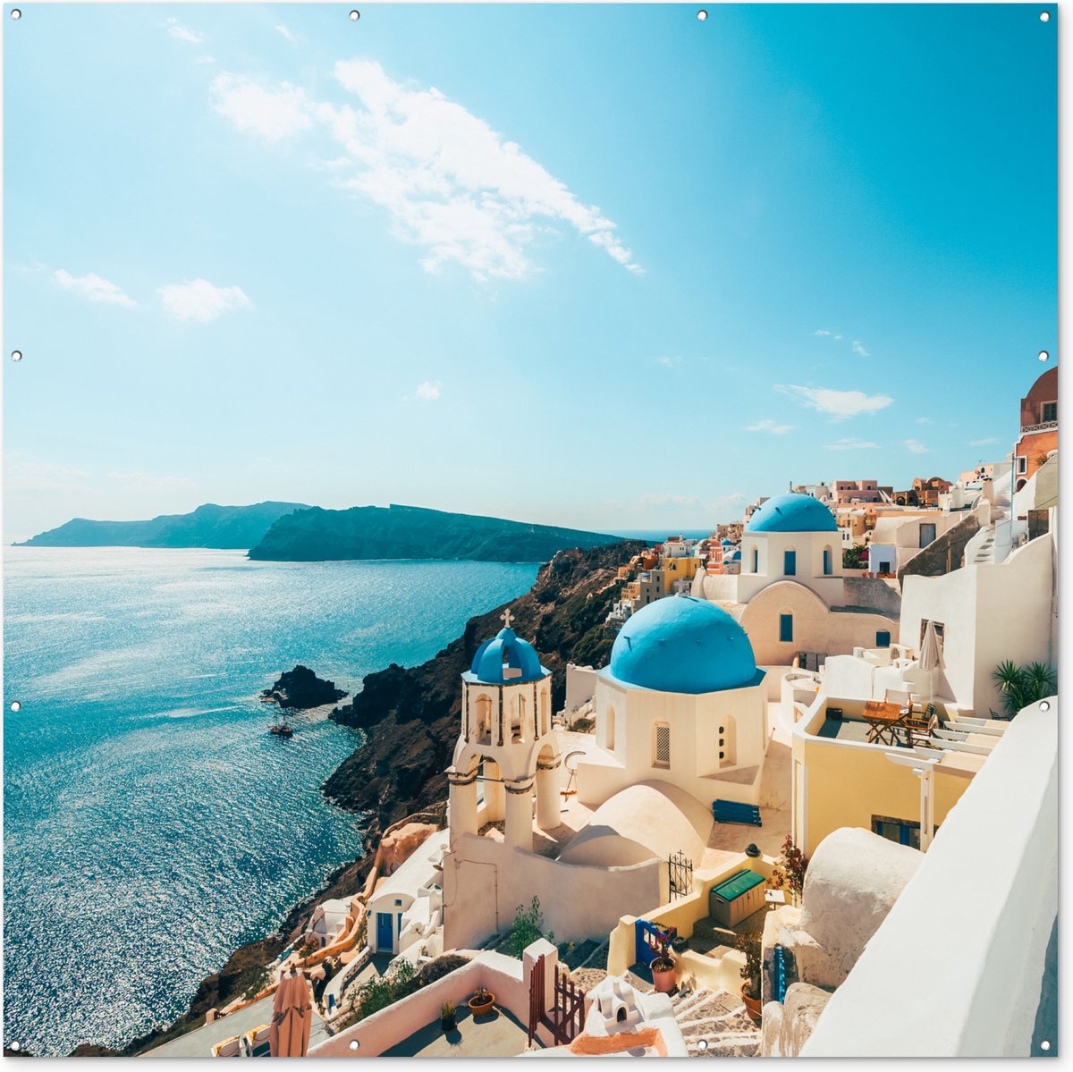Tuinposter Santorini: haal de Griekse sfeer naar buiten