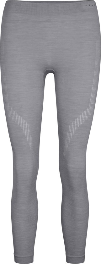 FALKE Wool-Tech Long Tights warmend, anti zweet functioneel ondergoed sportbroek dames grijs - Maat S
