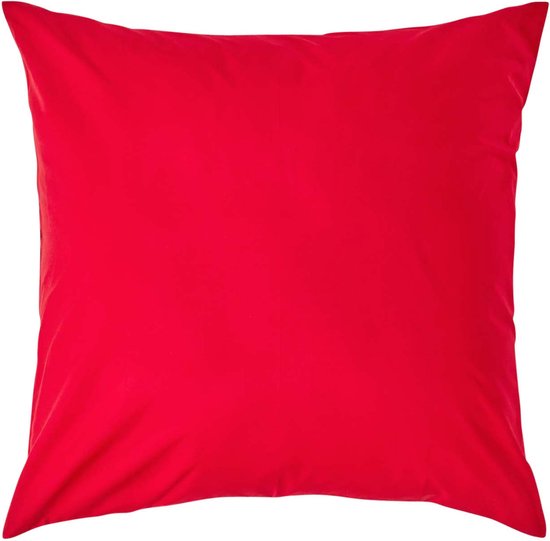 HOMESCAPES Copricuscino 60x60 Cm In 100% Cotone Rosa, Fodera Decorativa Con Cerniera Invisibile, Lavabile In Lavatrice