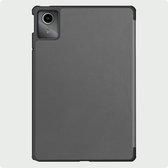 Hoesje Geschikt voor Lenovo Tab M11 Hoes Case Tablet Hoesje Tri-fold Met Screenprotector - Hoes Geschikt voor Lenovo Tab M11 (11 inch) Hoesje Hard Cover Bookcase Hoes - Grijs