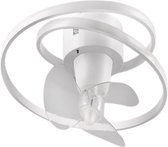 Ventilateur de plafond Christine avec éclairage - Ø50cm - 3 vitesses - Télécommande - Wit