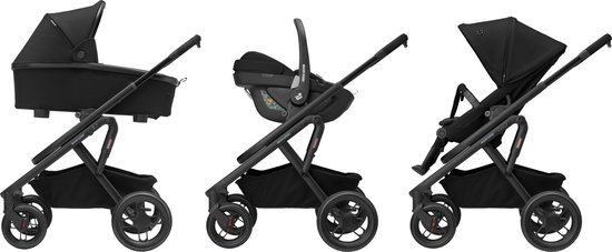 Maxi-Cosi Lila XP+ Kinderwagen - Essential Black - Kinderwagen inclusief reiswieg en zitje van Maxi-Cosi — afbeelding 3