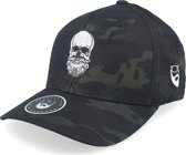 Hatstore- Bearded Skull Black Camo Flexfit - Bearded Man Cap