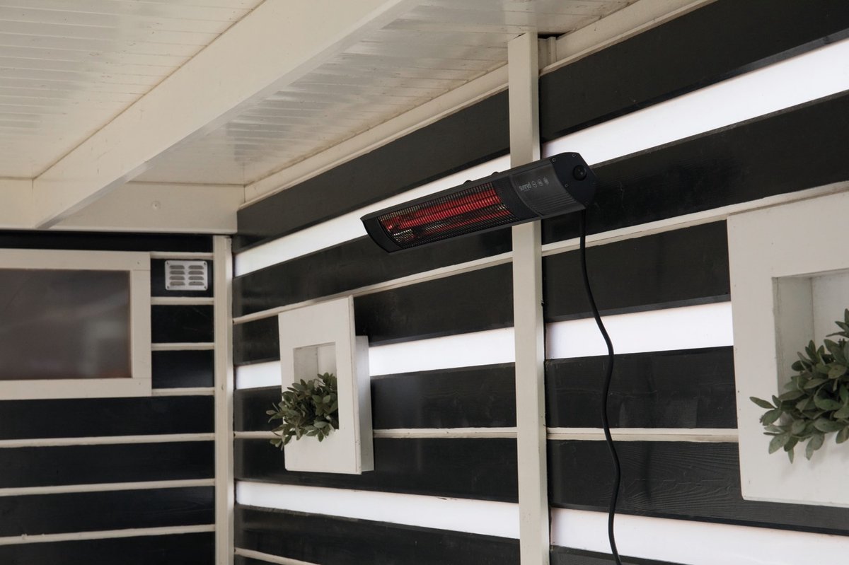 Sunred Dark 1500 W - Wall-Mounted Patio Heater - Black + Cover