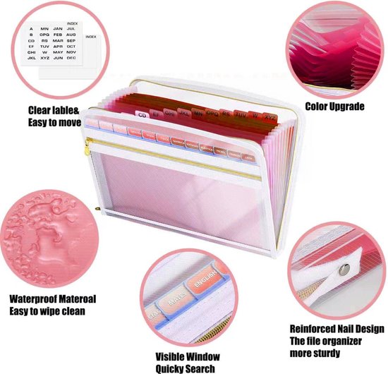 Bestandsmappen Tabs, selizo 100 Sets Hangende Bestandsmap Labels 2 Tabs en Inserts