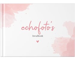 Fyllbooks – Mijn Echo Boekje – Fotoboekje, Echo Bewaarmap – Invulboek voor Echofoto’s – Watercolour Roze