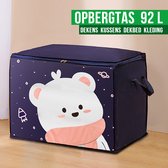 Allernieuwste sac de rangement pour couvertures 92 L organiseur avec fermeture éclair - Opbergbox pour Couvertures, Coussins, Vêtements, Dekbed, Jouets - taille 53,5 x 43 x 40 cm - BEAR