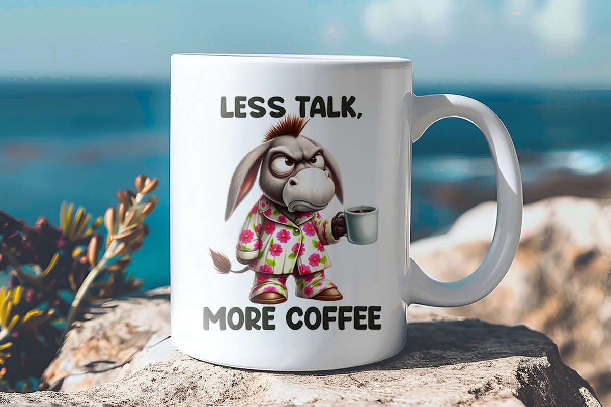 Mok – "Less Talk - More Coffee" – Voor de Koffiepuristen