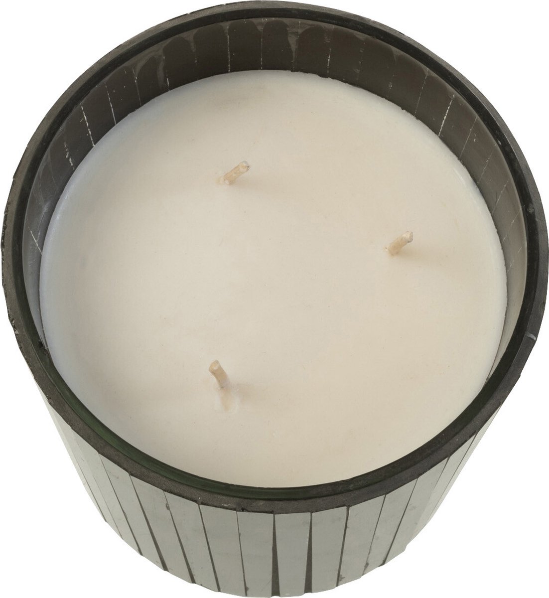 J-Line geurkaars Noa - Spicy Twilight - glas - zwart - small - 35U