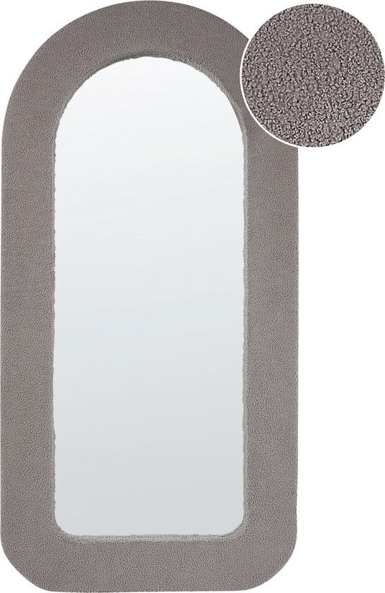 CERVON - Wandspiegel - Taupe - 60 x 120 cm - Bouclé