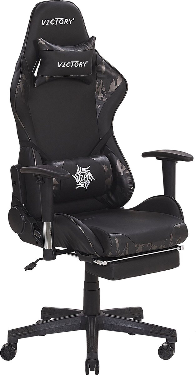 Beliani VICTORY - Gamestoel - zwart - Kunstleer
