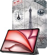 Hoesje Geschikt voor iPad Air 2024 (11 inch) Hoesje Case Hard Cover Hoes Book Case - Eiffeltoren