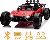 Mud-Master 24V Elektrische Kinderauto Rood - 2-zits - 2 tot 7 jaar - Verlichting