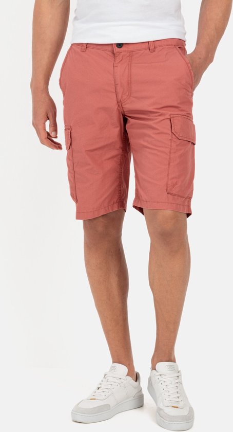 camel active Regular Fit Cargo shorts met minimale print - Maat menswear-46IN - Rood