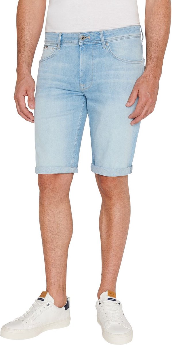 Pepe Jeans Heren Short Broeken STRAIGHT SHORT regular/straight Fit Blauw W 30 Volwassenen