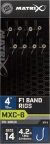 Matrix Onderlijnen MXC-6 F1 Band Rigs 15cm Eyed-Barbless (8 pcs) - Maat : Haak 18 - 0.125mm