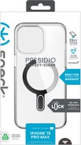 Speck Presidio Clear + ClickLock geschikt voor Apple iPhone 15 Pro Max Clear - with Microban