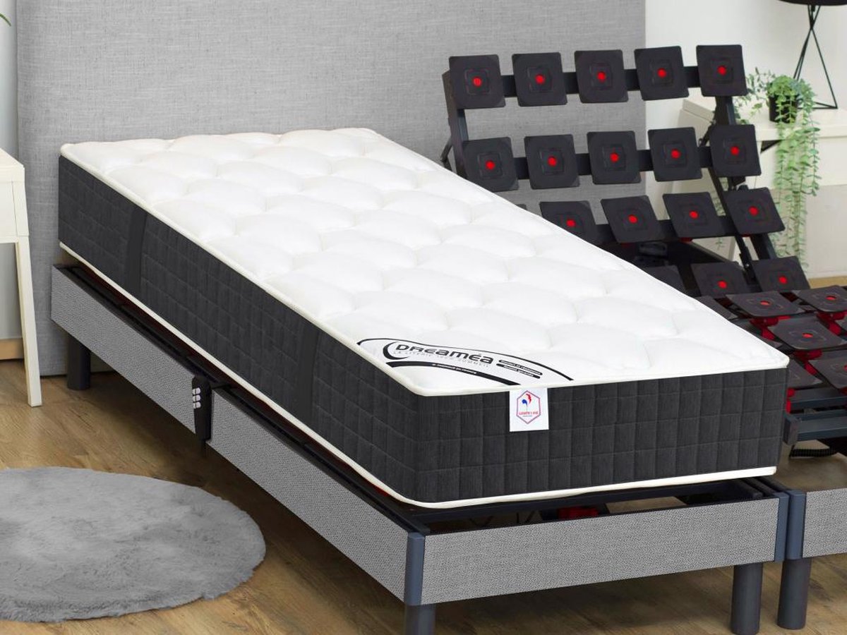 Vente-unique Relaxmatras 80 x 200 cm met pocketvering en vormgeheugen, dikte 24 cm - PAROX II van DREAMEA