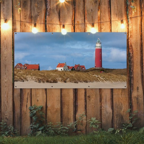 Décoration murale extérieur Phare aux Pays- Nederland - 160x80 cm - Toile de jardin - Affiche extérieure