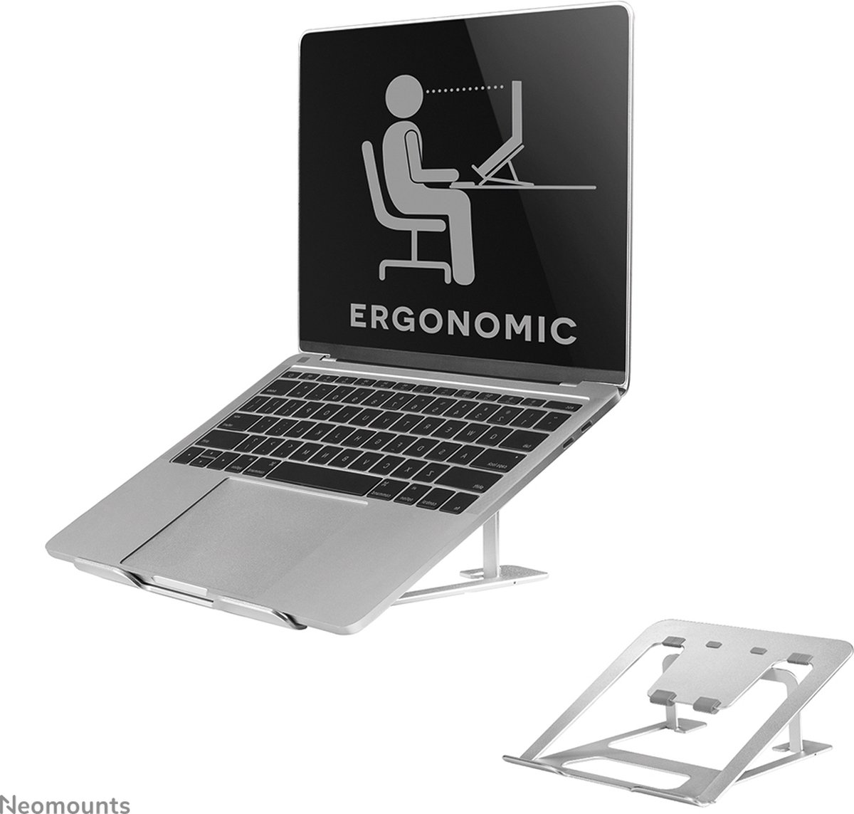 Neomounts by Newstar NSLS085SILVER Opvouwbare Laptopstandaard Zilver
