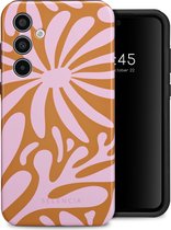Selencia Coque pour Samsung Galaxy A35 - Selencia Vivid Backcover - Modern Bloom Pink