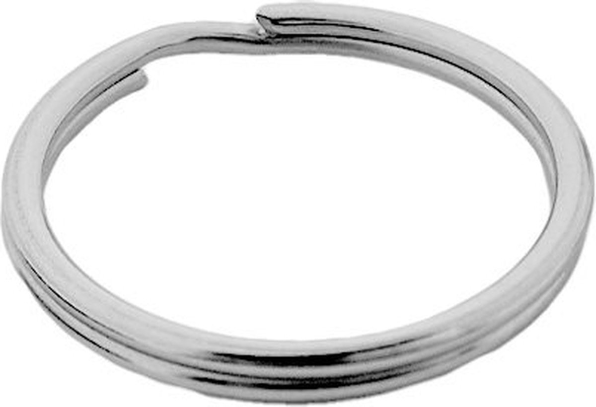 CombiCraft 10 stuks roestvrijstalen sleutelhangers 40 mm