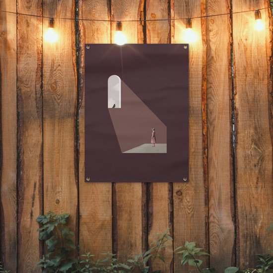 Affiche de jardin - Fille - Vogel - Vintage - Décoration murale - Décoration de jardin - Affiche extérieure - 60x80 cm
