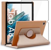 ebestStar - Hoes voor Samsung Galaxy Tab A8 10.5 (2021) SM-X200 X205, Roterende Etui, 360° Draaibare hoesje, Goud + Gehard Glas