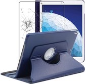 ebestStar - Hoes voor iPad Air 3 2019 10.5 Apple, Roterende Etui, 360° Draaibare hoesje, Donkerblauw + Gehard Glas