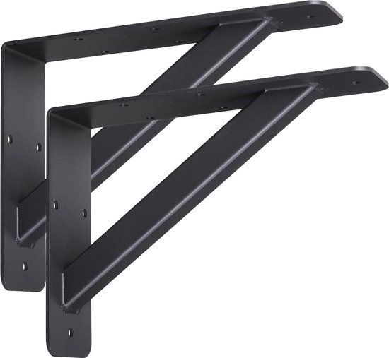JGS ® 6 robuuste plankbeugels, 30 cm zwevende onzichtbare L-plankbeugels, industriële