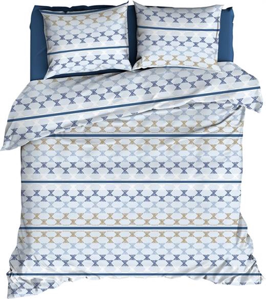 Romanette Kapla Dekbedovertrek - Extra breed - 260x200/220 cm - Blue
