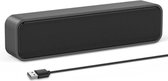 Soundbar pc - Mini soundbar - Pc soundbar - Computer soundbar - Soundbar computer - 3,5 x 18 x 5 cm - Grijs