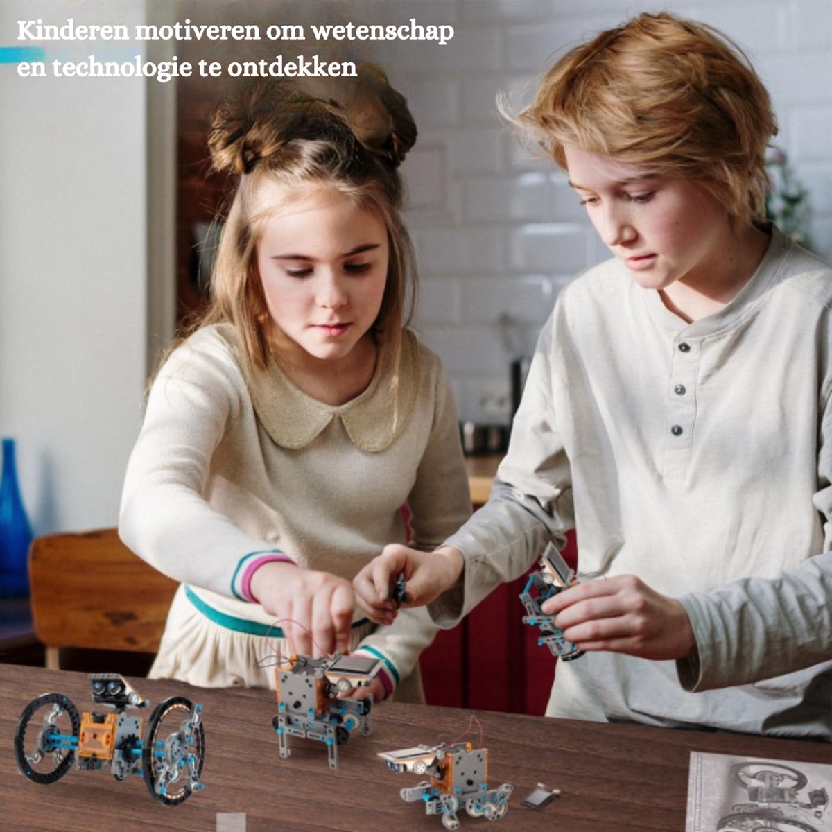 Robot Solaire 14 En 1 - Kit Construction Robot Enfant Éducatif 10-14 Ans - Expériences Scientifiques