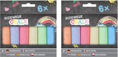 Stoepkrijt - 12 stuks - multi kleuren - L14 cm - Buiten speelgoed