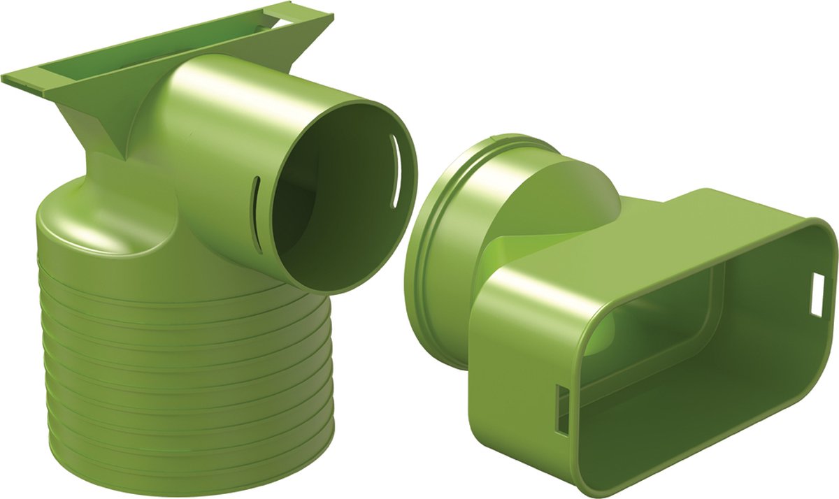 Ubbink Air Excellent 55SC ventieladapter 125 1x90Â°