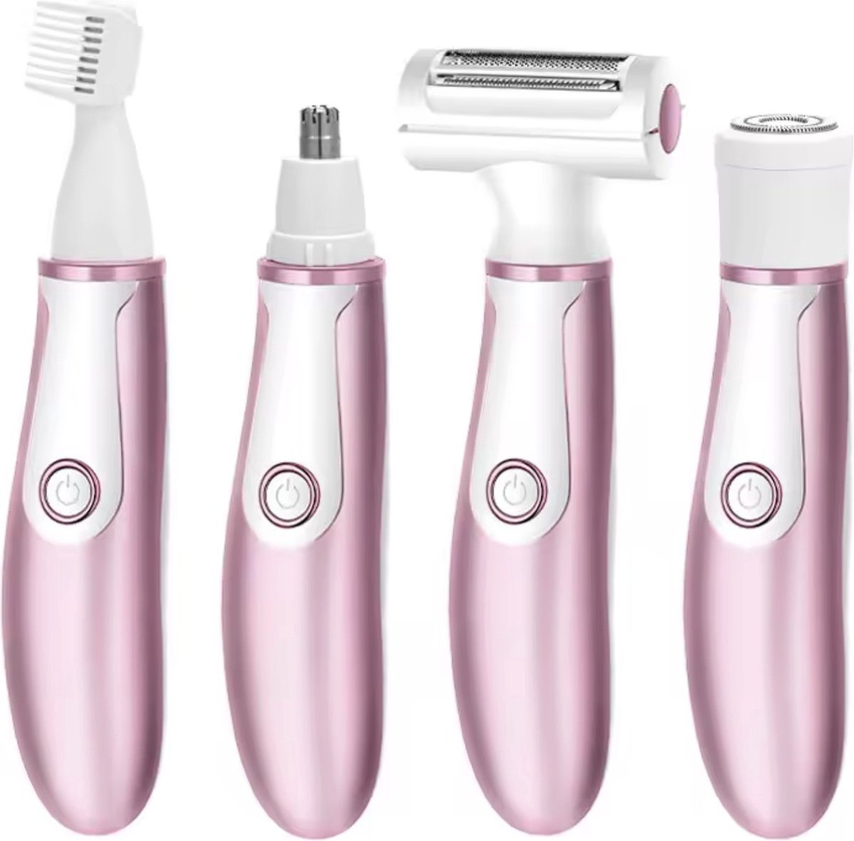 None 4 in 1 Vrouwen Epilator Elektrisch Scheerapparaat Ontharing Pijnloos Gezicht Scheerapparaat Bikini Schaamhaar Lieshaar Trimmer Thuisgebruik
