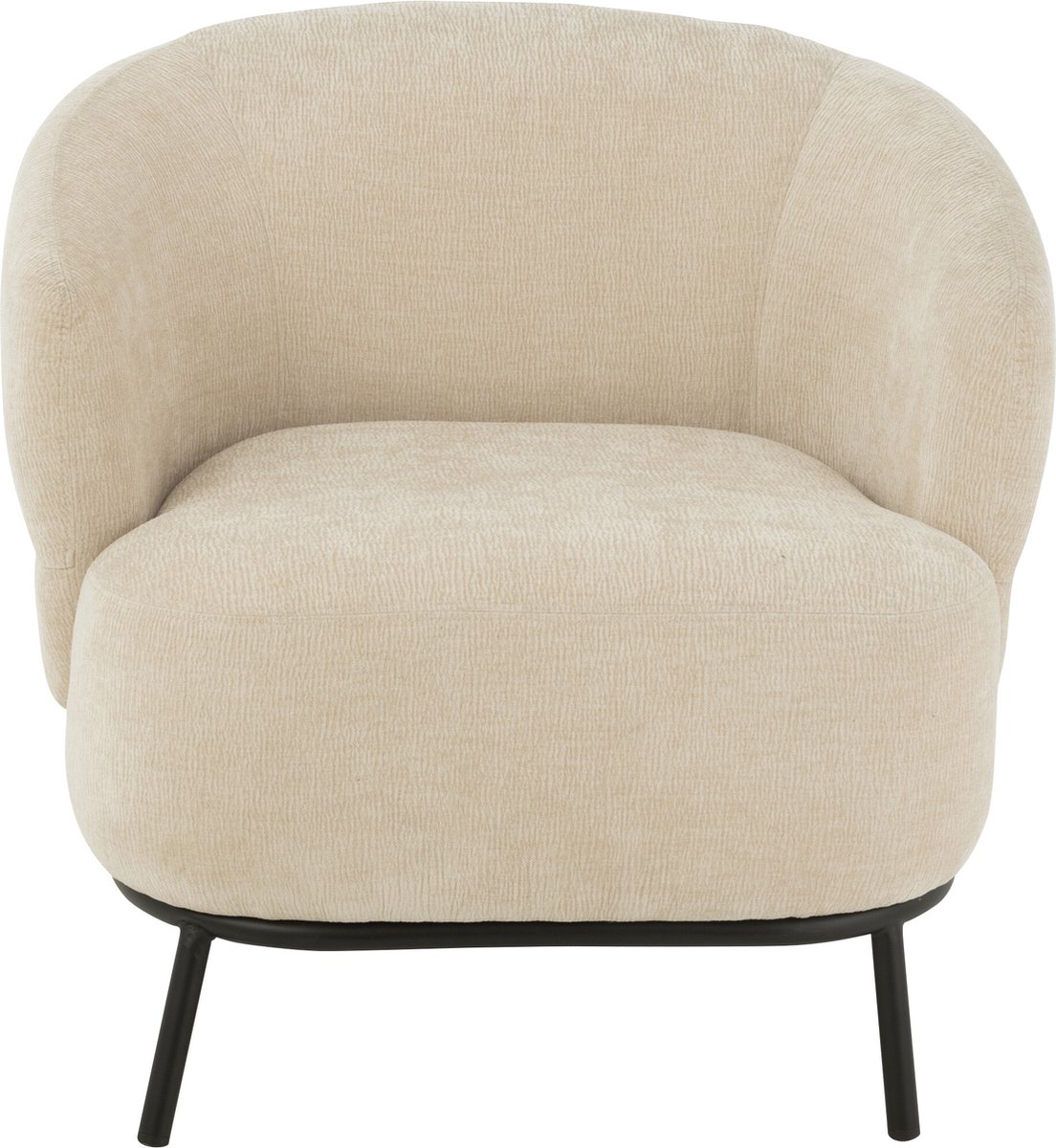 J-Line loungestoel Mars - populierenhout/schuim - beige