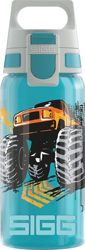 SIGG - Kinderwaterfles - Viva One Antraciet - Geschikt voor koolzuurhoudende dranken - Lekvrij - Vaatwasmachinebestendig - BPA-vrij - Sport & Bike - Antraciet - 0,5L : SGGS5|#Sigg